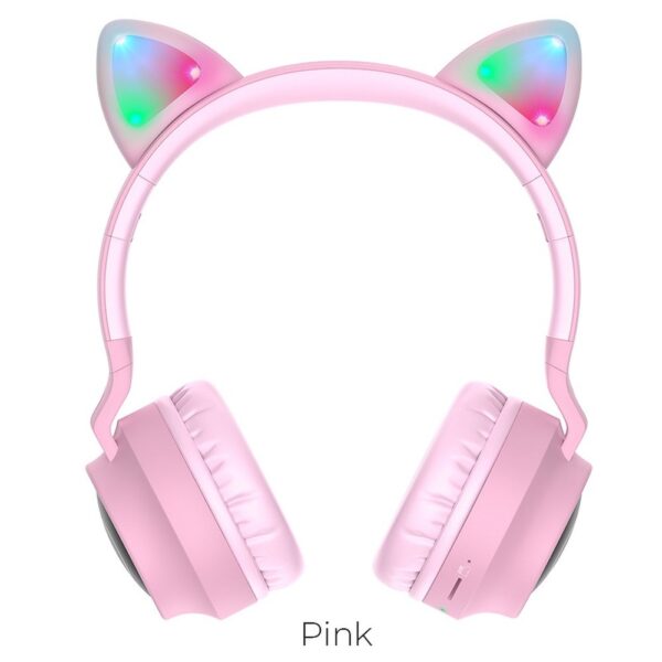 Bluetooth headphones HOCO W27 CAT EAR pink 6931474718464