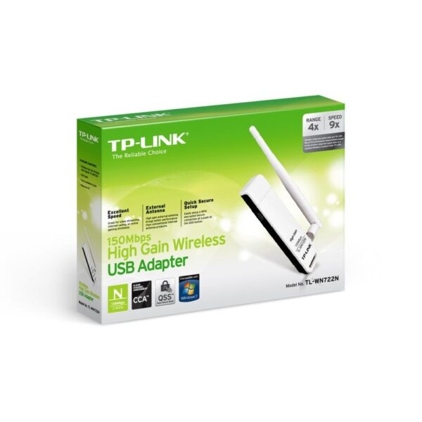 Adapter Wi-Fi TP-LINK 150 Mbps TL-WN722N with antenna 6935364050467