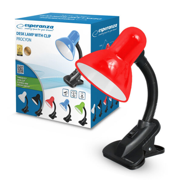 DESK LAMP ESPERANZA E27 PROCYON ELD106R RED 5901299943649