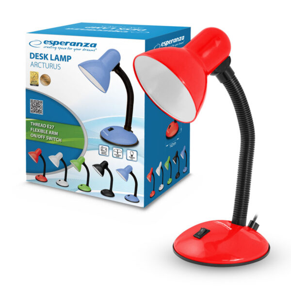 DESK LAMP ESPERANZA E27 ARCTURUS ELD107R RED 5901299943694