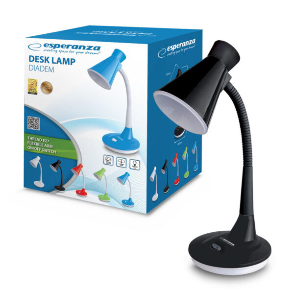 DESK LAMP ESPERANZA E27 DIADEM ELD115K BLACK 5901299944042