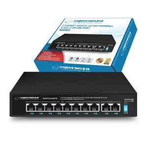 SWITCH ESPERANZA 10-PORT POE 10/100/1000 120W MATRIX 5901299960417