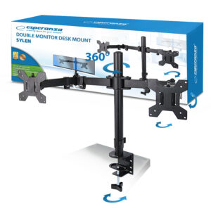 DESK HOLDER ESPERANZA FOR TWO MONITORS 10”-27" SYLEN 5901299960516