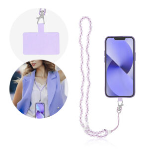 Phone strap CRYSTAL DIAMOND purple 5903396157516