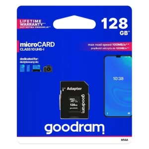 Memory card GoodRam 128GB microSDXC class 10 UHS-I 100 / 10 MB/s + adapter 5908267930168