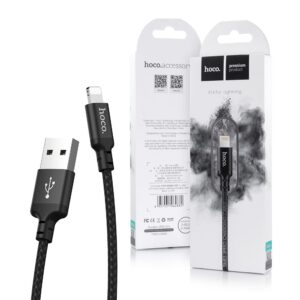 Cable USB HOCO - iPhone Lightning 8-pin X14 TIMES 2 meter black 6957531062882