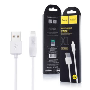 Cable USB HOCO - iPhone Lightning 8-pin X1 RAPID 3 meter white 6957531032021