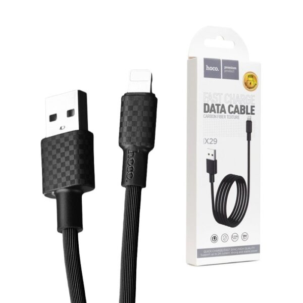 Cable USB HOCO - iPhone Lightning 8-pin Superior X29 1 meter black 6957531089704