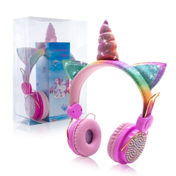 BLUETOOTH HEADSET UNICORN WITH ZIRCONIA PINK