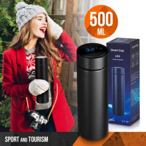 THERMAL MUG WITH LCD 500ml BLACK