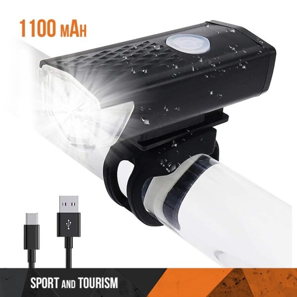 Front and back bike LED lamp 3W CREE 1100mAh battery