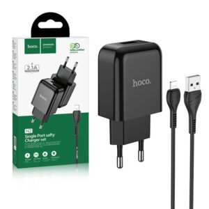 Travel charger HOCO USB + cable Lightning 8-pin 2A N2 Vigour black 6931474746115