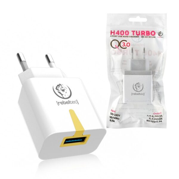 Travel charger Rebeltec QC 3.0 H100 Turbo 5902539601015