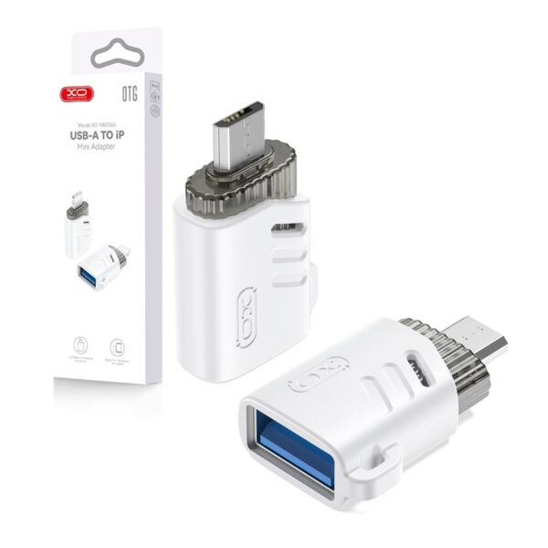 Adapter XO NB256C OTG USB - microUSB white 6920680851874