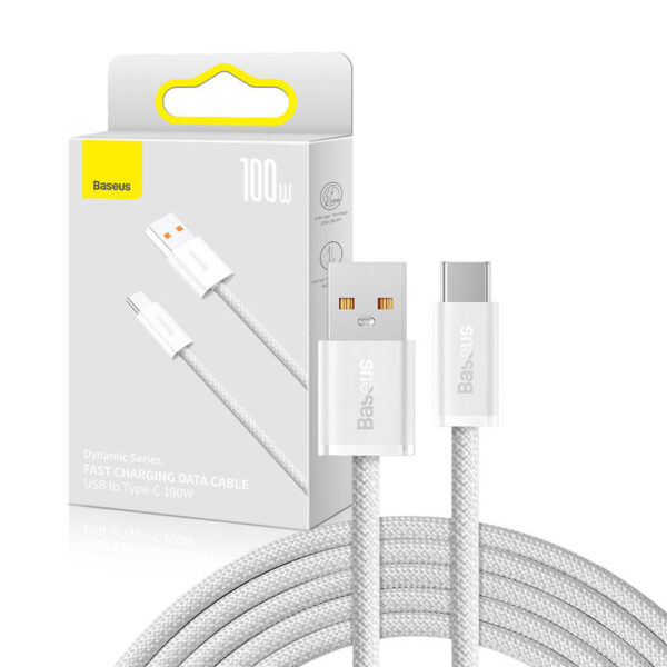 Cable USB Baseus Dynamic Series USB - USB Type C 100W 2m white 6932172607463