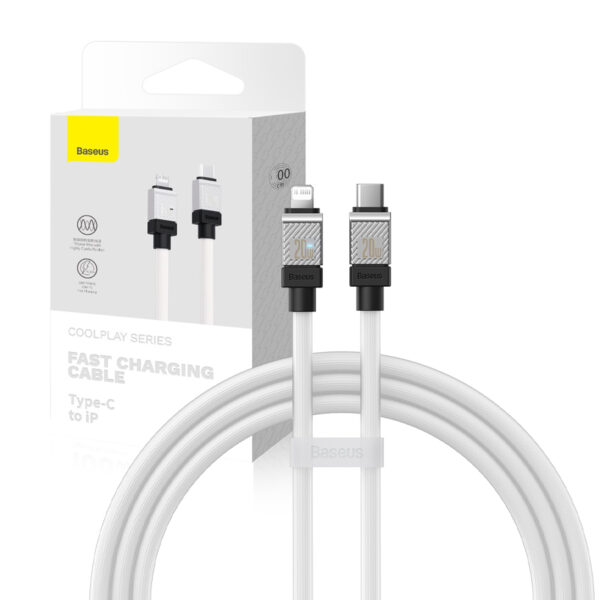 Cable Baseus CoolPlay USB-C - Lightning 2m 20W white 6932172626617