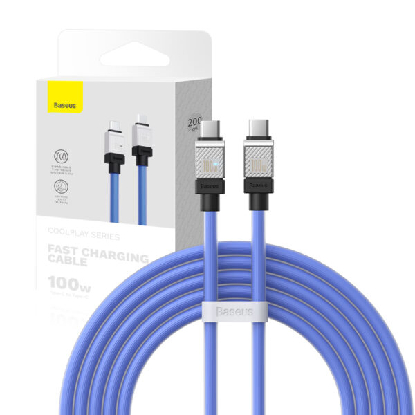 Cable Baseus CoolPlay USB-C - USB-C 2m 100W blue 6932172626709