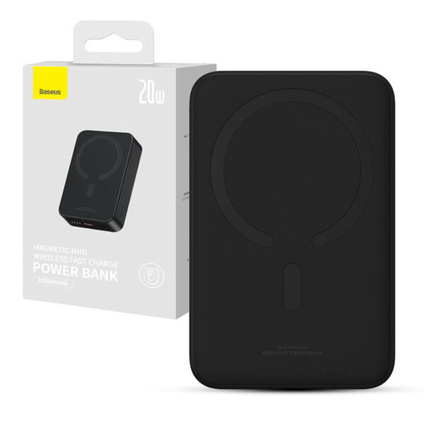 Power bank Baseus Magnetic Mini 20000 mAh 20W + cable USB-C / USB-C black 6932172628789