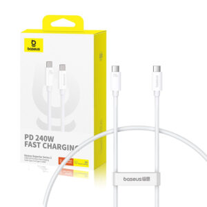 Cable Baseus CB000068 USB-C - USB-C 240W PD 8K 60Hz 1m white 6932172648787