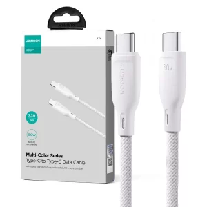 Cable Joyroom Multi-Color Series SA34-CC3 USB-C/ USB-C 60W 1m white 6941237110190