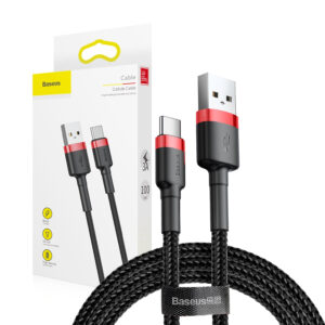 Cable Baseus Cafule USB - USB-C 1,0 m 3A red-black 6953156278219