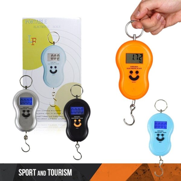 Luggage scale with belt up to 50kg (mix of colors)