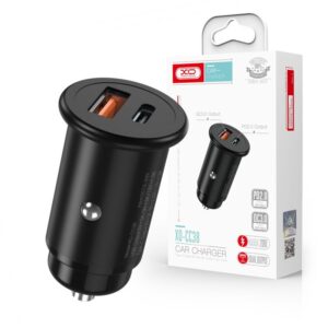 CAR CHARGER XO CC38 PD QC 3.0 20W 1X USB 1x USB-C black 6920680876976