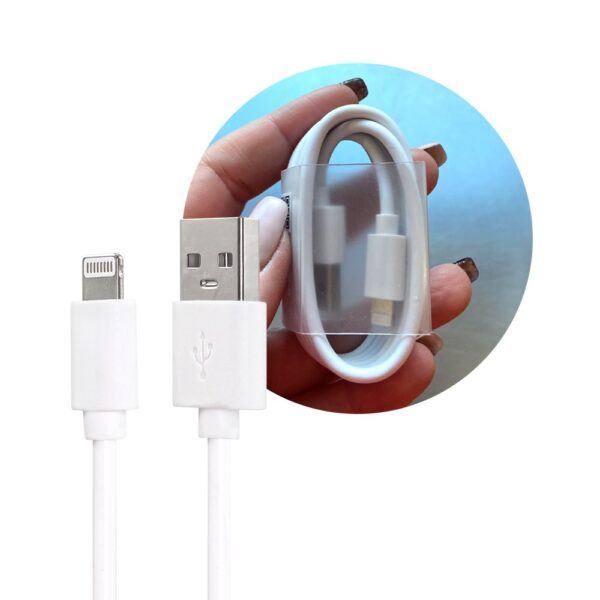 !!!!best price!!! USB CABLE IPHONE LIGHTNING 5/6/7/X/11 1M WHITE MEDIUM QUALITY