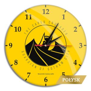 Glossy Wall Clock Batman 001 yellow