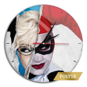 Glossy Wall Clock Harley Quinn 003 multicolor