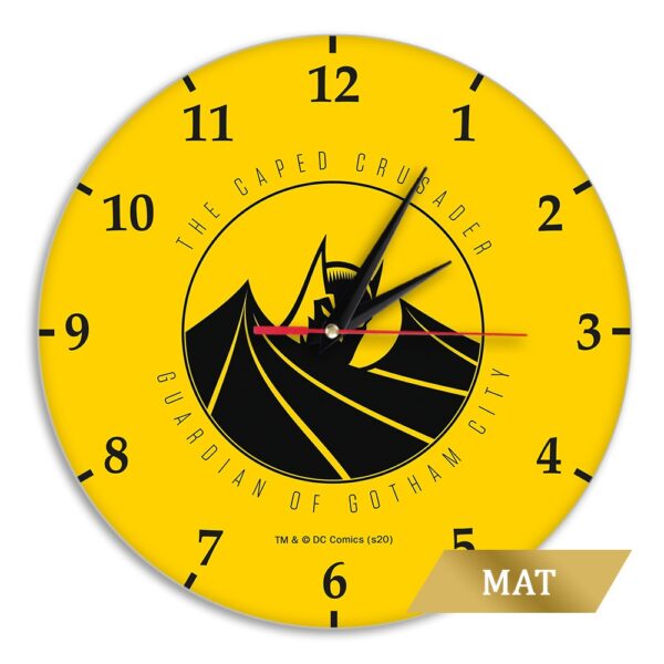 Matt Wall Clock Batman 001 yellow