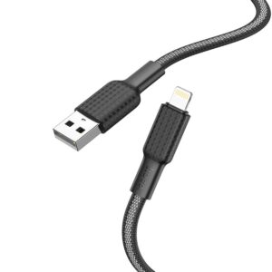 Cable HOCO USB to iPhone Lightning 8-pin 2,4A Jaeger X69 black and white 6931474760203