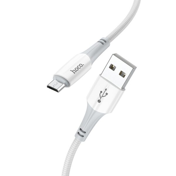 Cable HOCO USB to Micro 2.4A Ferry X70 white 6931474760456