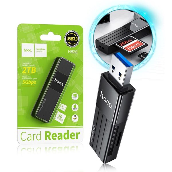 Memory Card Reader HOCO 2in1 HB20 Mindful USB3.0 6931474735218