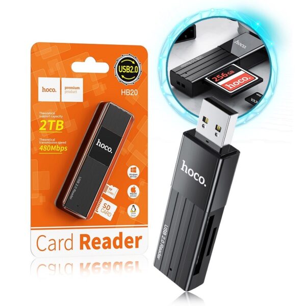 Memory Card Reader HOCO 2in1 HB20 Mindful USB2.0 6931474735201