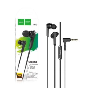 Wired earphones HOCO jack 3,5mm with microphone M72 black 6931474719621