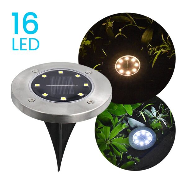 SOLAR GARDEN LAMPS FOR GROUND 16 LED IP65