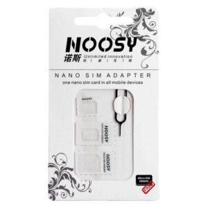 Noosy adapter set for sim card with key white 758399853898