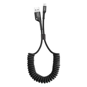 Cable USB Baseus spring 1M 2A (CALSR-01) black 6953156277397