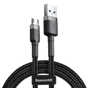 Cable USB Baseus micro QC3.0 1.5A 2M (CAMKLF-CG1) black-gray 6953156280366