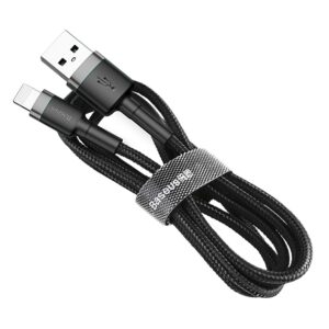 Cable USB Baseus QC3.0 2.4A 0.5M (CALKLF-AG1) black-gray 6953156274938