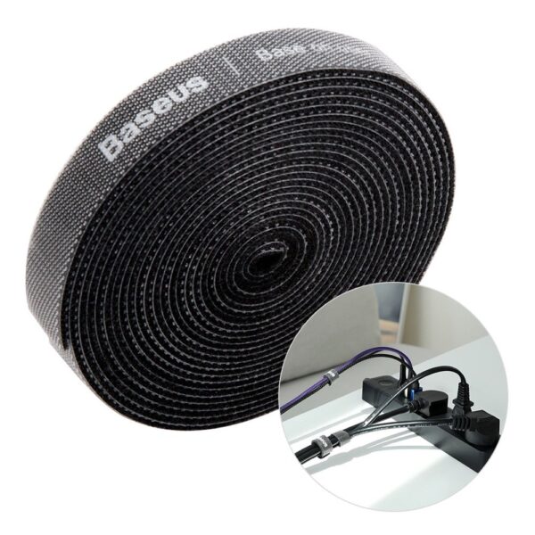 Baseus cable organizer velcro tape 3m (ACMGT-F01) black 6953156293496