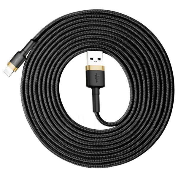 Cable USB Baseus QC3.0 2A 3M (CALKLF-RV1) black-gold 6953156296329