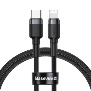 Cable USB Baseus Type C/Lightning 18W QC3.0 1m (CATLKLF-G1) black-gray 6953156297449