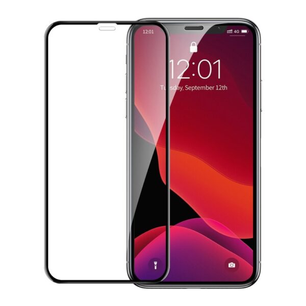 Tempered glass Baseus 0.23mm 9H iPhone 11/iPhone XR 2 pcs. (SGAPIPH61-APE01) black 6953156295568