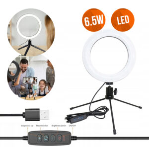 LED Ring Light 5.9" 6.5W Tripod 16cm