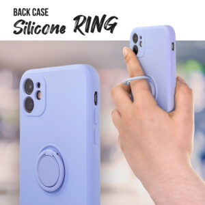 BACK CASE SILICON RING iPhone 15 6,1" light purple 5907457754027