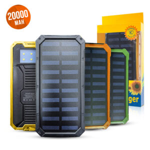 Solar Power Bank 20000mAh box (mix of colors)