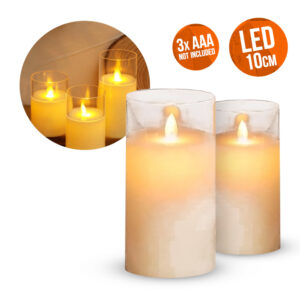 LED CANDLES IN COVER 10CM