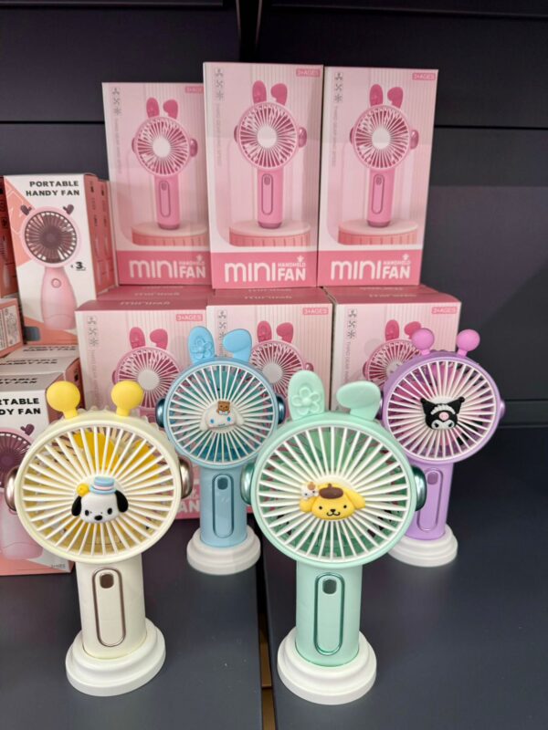 Portable mini fan animals mix of colors